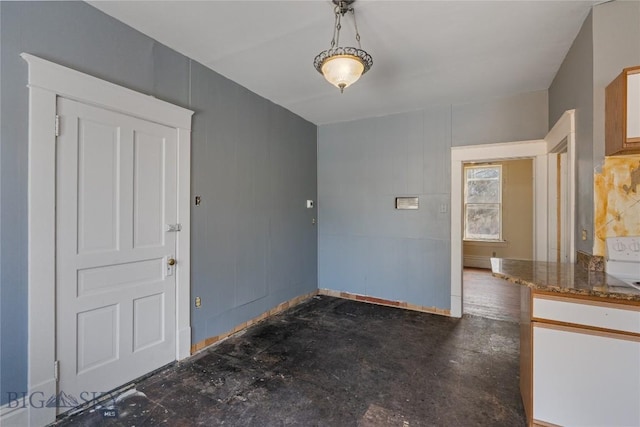 view of unfurnished dining area