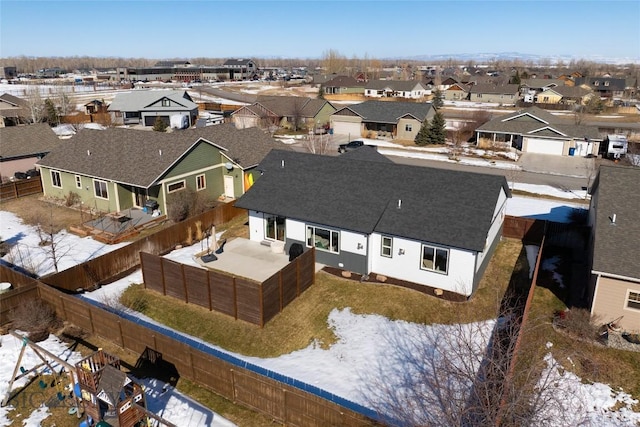 aerial view featuring a residential view