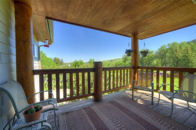 view of wooden terrace