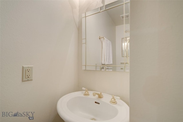 bathroom with visible vents and a sink