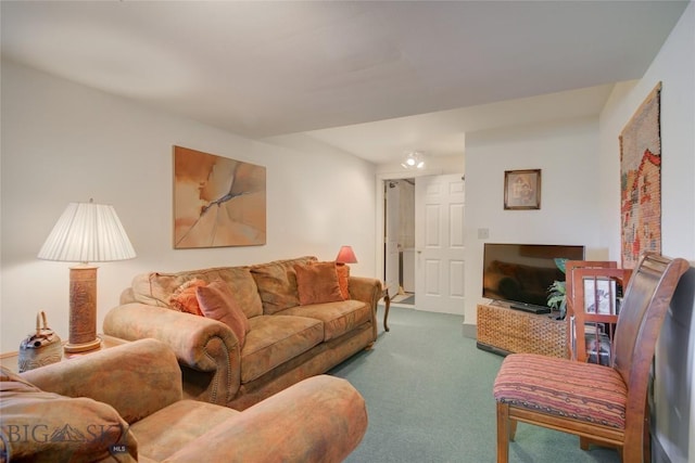 living room with carpet floors