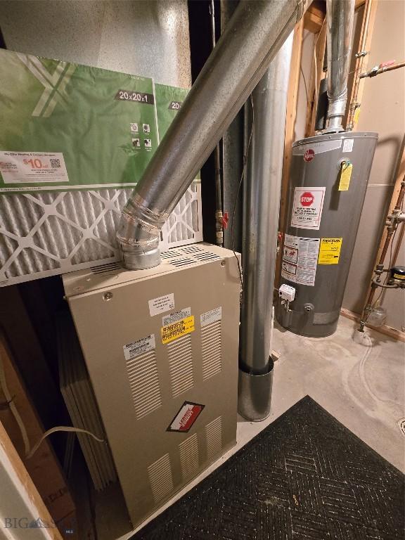 3004 Green Cir, Butte, MT 59701 - utilities with water heater and heating unit