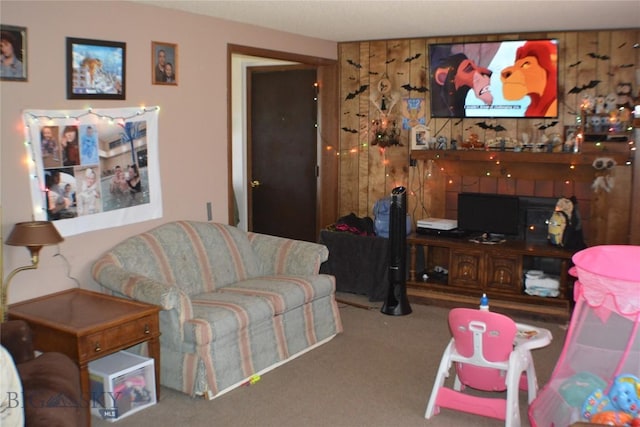 view of carpeted living room