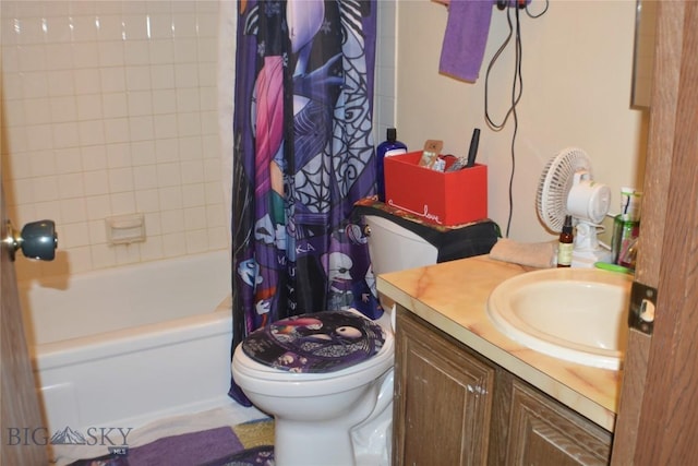 202 High St, Judith Gap, MT 59453 - full bath with vanity, shower / tub combo, and toilet