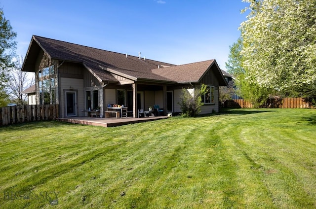 284 Annie Glade, Bozeman, MT 59718 - back of property with a deck and roof with shingles