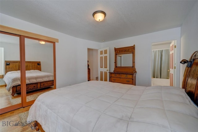 bedroom with a textured ceiling