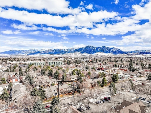 view of mountain feature featuring a residential view