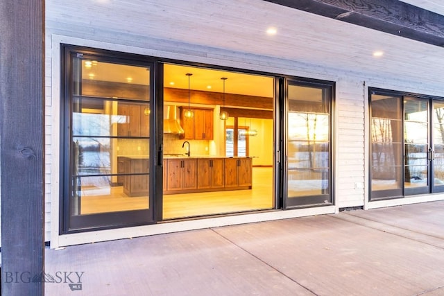 view of doorway to property