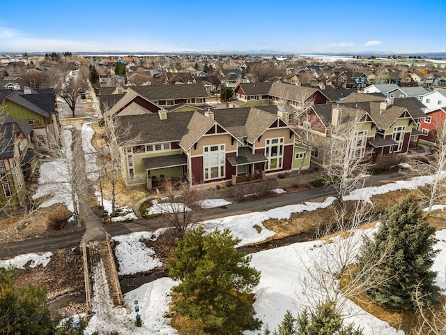 2236 Gallatin Green Blvd Unit C, Bozeman, MT 59718 - snowy aerial view with a residential view