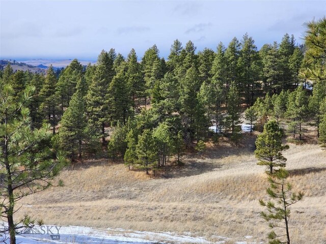 view of landscape with a view of trees