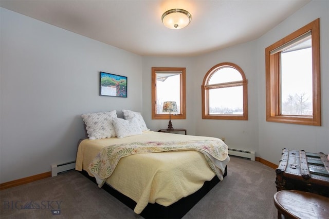 175 Vandyke Rd, Bozeman, MT 59718 - bedroom with a baseboard heating unit, carpet flooring, and baseboards