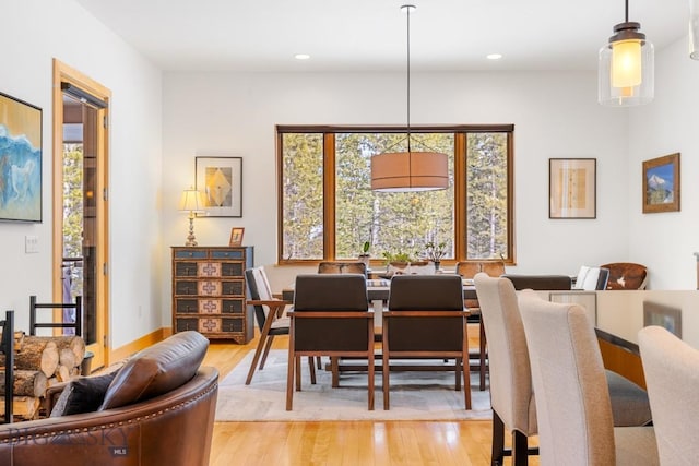 214 W Pine Cone Ter, Big Sky, MT 59716 - dining room with light wood finished floors and recessed lighting