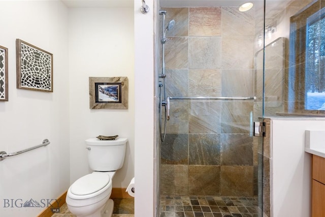 214 W Pine Cone Ter, Big Sky, MT 59716 - bathroom featuring vanity and a stall shower