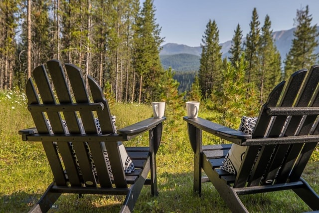 214 W Pine Cone Ter, Big Sky, MT 59716 - surrounding community featuring a mountain view and a view of trees