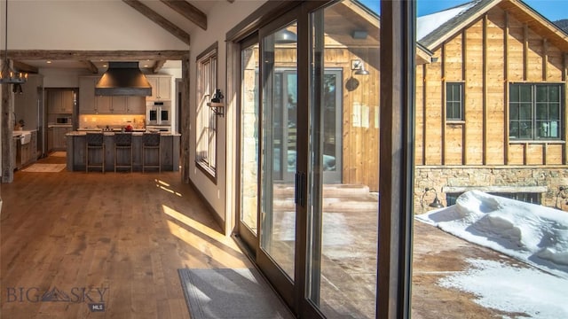 11310 Taiga Trl, Bozeman, MT 59715 - entryway featuring wood finished floors and healthy amount of natural light