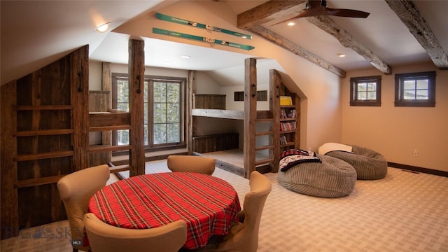 11310 Taiga Trl, Bozeman, MT 59715 - sitting room with a ceiling fan, carpet, and recessed lighting