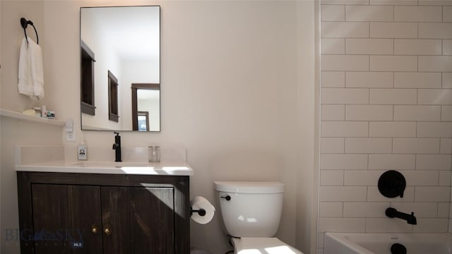 11310 Taiga Trl, Bozeman, MT 59715 - full bath featuring vanity and washtub / shower combination