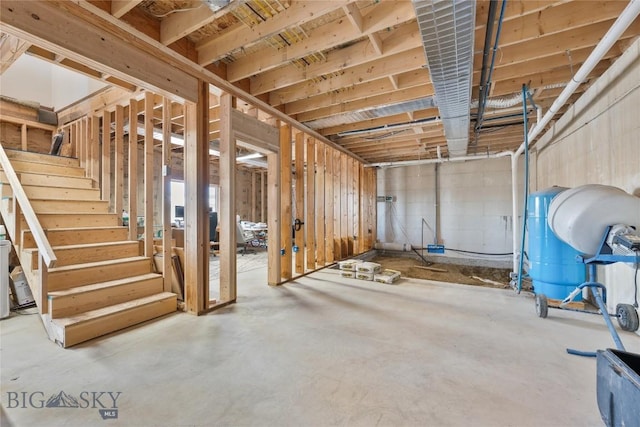 590 Coyote Ln, Butte, MT 59701 - unfinished basement with stairs
