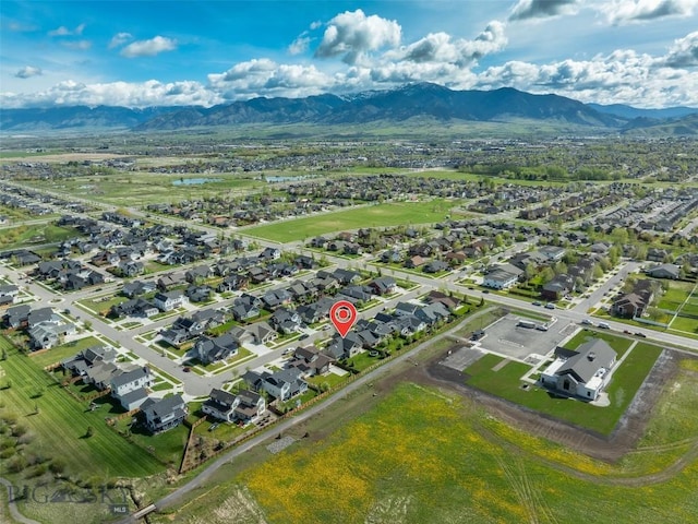 4156 Sunstone St, Bozeman, MT 59718 - bird's eye view with a mountain view and a residential view