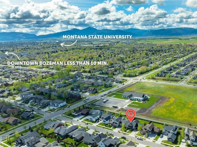 4156 Sunstone St, Bozeman, MT 59718 - aerial view with a residential view and a mountain view