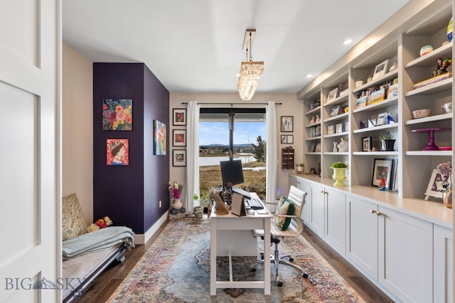 676 Tillyfour, Bozeman, MT 59718 - office space featuring dark wood-style flooring and baseboards