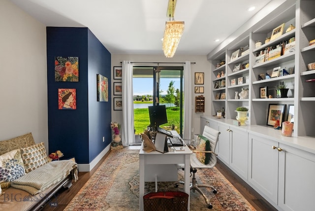 676 Tillyfour, Bozeman, MT 59718 - office area with dark wood finished floors