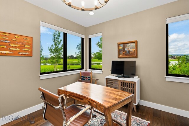 676 Tillyfour, Bozeman, MT 59718 - dining space featuring wood finished floors, recessed lighting, and a chandelier