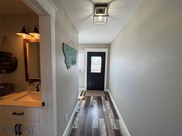 23 Indian Rings Rd, Big Timber, MT 59011 - entryway with a sink and dark wood-style floors