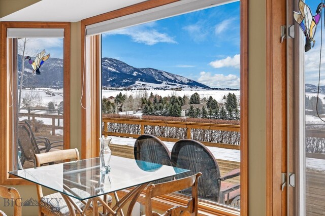 3310 Tumbleweed Dr, Bozeman, MT 59715 - sunroom featuring a mountain view