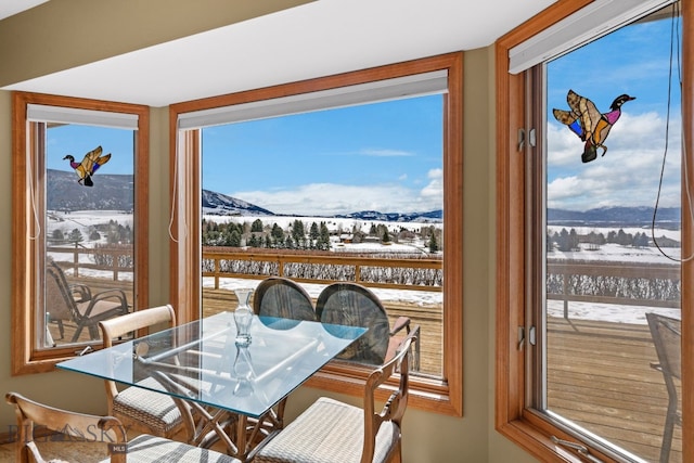 3310 Tumbleweed Dr, Bozeman, MT 59715 - sunroom / solarium featuring a mountain view
