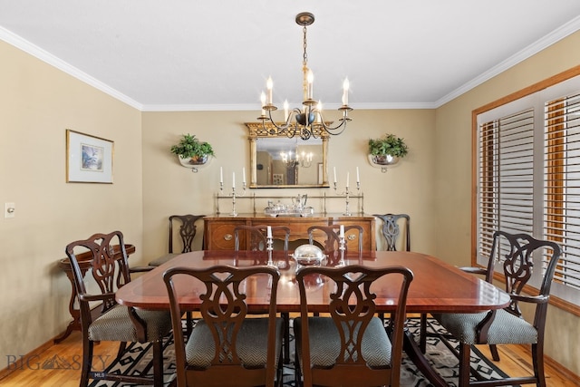3310 Tumbleweed Dr, Bozeman, MT 59715 - dining area featuring baseboards, ornamental molding, and wood finished floors