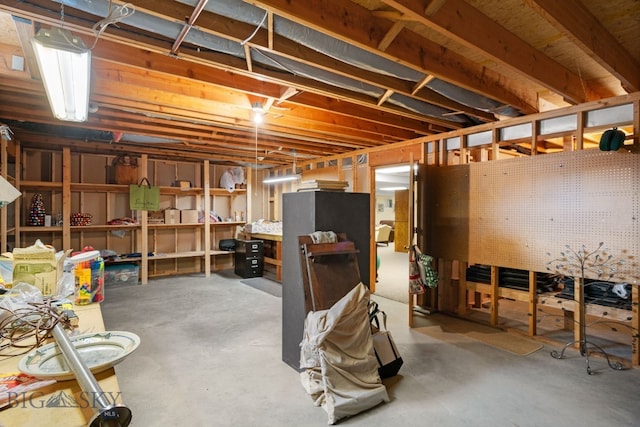 3310 Tumbleweed Dr, Bozeman, MT 59715 - unfinished below grade area with a workshop area