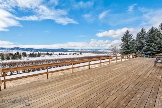 3310 Tumbleweed Dr, Bozeman, MT 59715 - snow covered deck with a mountain view