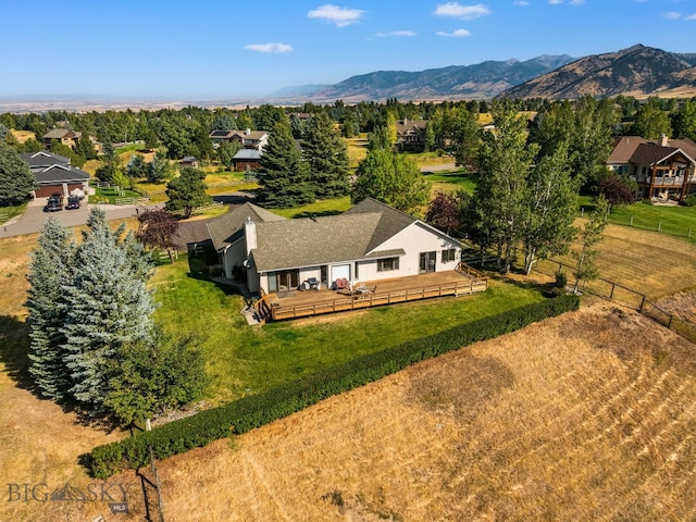 3310 Tumbleweed Dr, Bozeman, MT 59715 - birds eye view of property featuring a mountain view