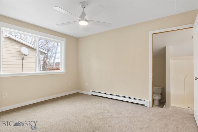 510 Flathead Ave, Bozeman, MT 59715 - carpeted spare room with a baseboard heating unit, ceiling fan, and baseboards