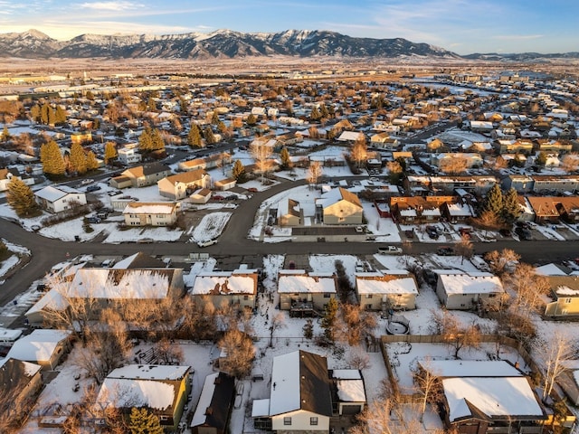 907 Montana St, Belgrade, MT 59714 - birds eye view of property with a residential view and a mountain view