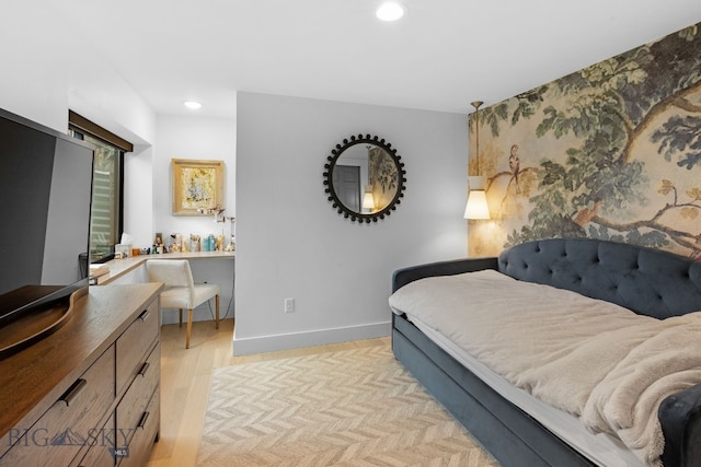 7980 Balsam, Bozeman, MT 59718 - bedroom featuring light wood-type flooring and recessed lighting