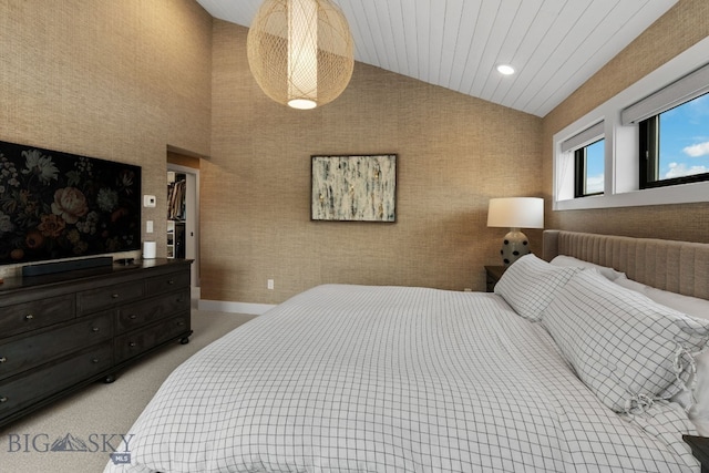 7980 Balsam, Bozeman, MT 59718 - carpeted bedroom with vaulted ceiling and recessed lighting