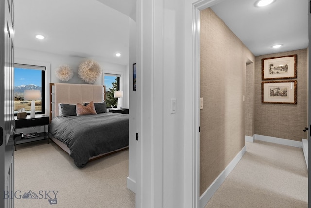 7980 Balsam, Bozeman, MT 59718 - bedroom featuring light carpet and recessed lighting
