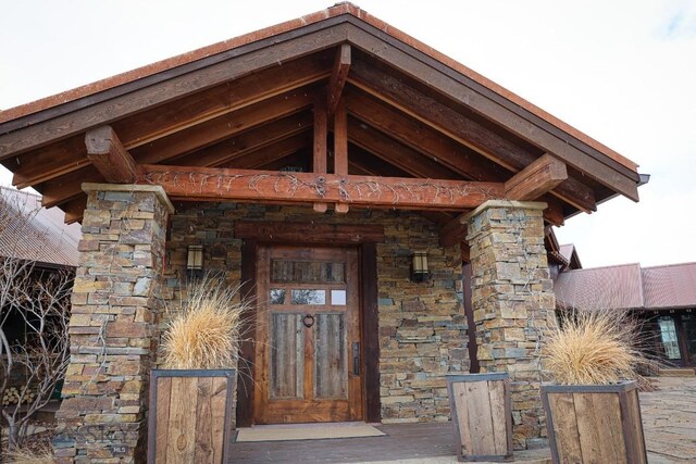 201 Cotton Willow, Melrose, MT 59743 - property entrance with stone siding