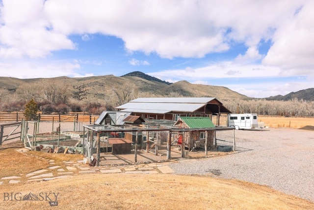 201 Cotton Willow, Melrose, MT 59743 - view of yard with a mountain view and a garden