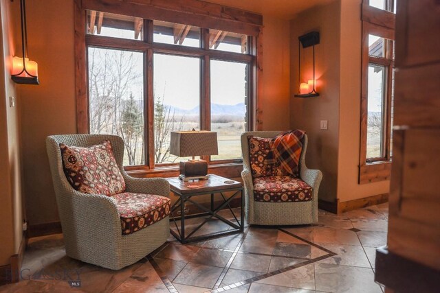 201 Cotton Willow, Melrose, MT 59743 - sitting room with a mountain view and baseboards