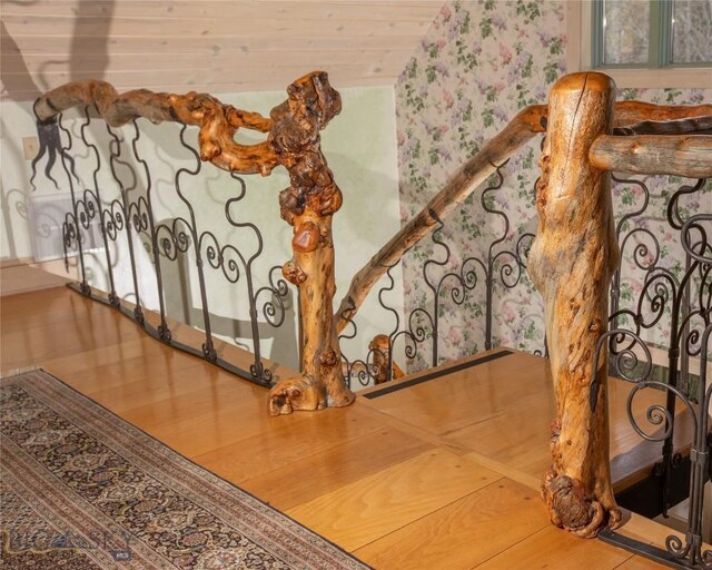 31255 Ninemile Rd, Huson, MT 59846 - stairs featuring wallpapered walls