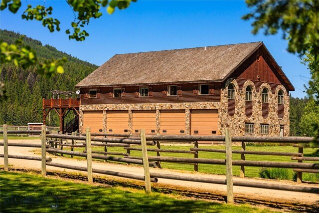 31255 Ninemile Rd, Huson, MT 59846 - horse barn featuring a mountain view