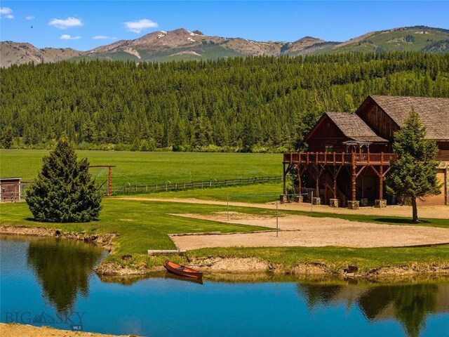 31255 Ninemile Rd, Huson, MT 59846 - aerial view of property and surrounding area featuring a forest and a water and mountain view