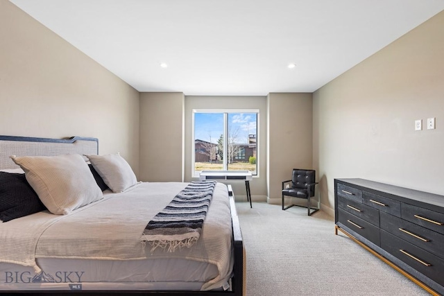 462 Black Bull Trl Unit D, Bozeman, MT 59718 - bedroom featuring light carpet and recessed lighting