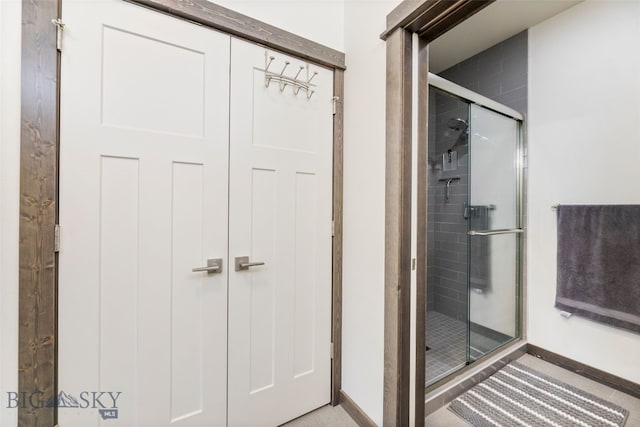 104 Albrey Trl Unit C, Bozeman, MT 59718 - bathroom with a stall shower and baseboards
