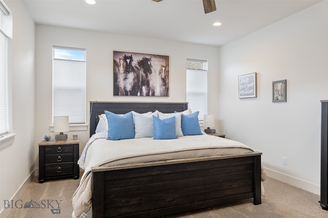 1502 Cyril Way, Belgrade, MT 59714 - carpeted bedroom featuring recessed lighting, baseboards, and a ceiling fan