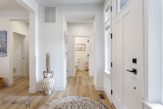 1502 Cyril Way, Belgrade, MT 59714 - hallway featuring light wood-style floors and baseboards