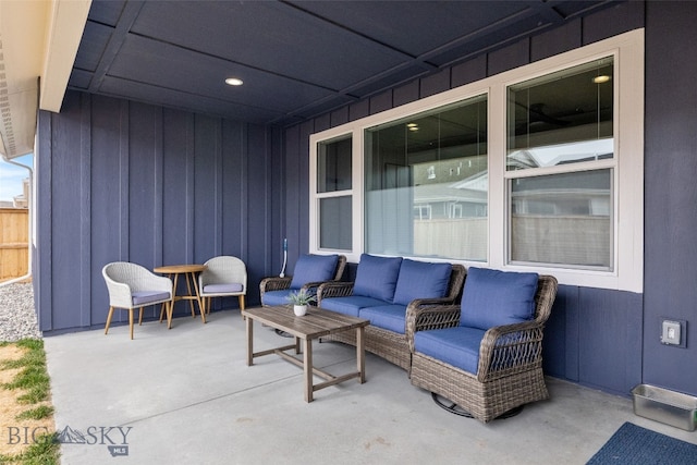 1502 Cyril Way, Belgrade, MT 59714 - view of patio featuring an outdoor hangout area